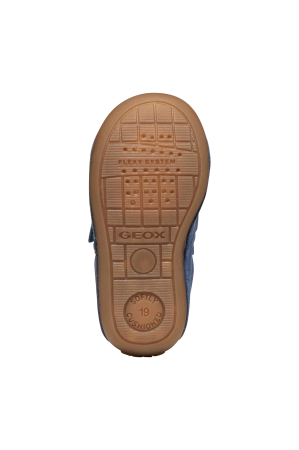 Pantofi Geox Tutim pentru băieți din piele naturală nubuc și suede albastru denim, cu vârf protejat, călcâi întărit, primii pasi branț detașabil și scai dublu, B9439A 03322 C4008 [9]