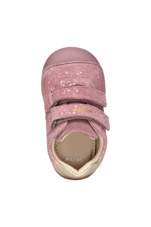 Pantofii copii mici Geox Tutim pentru baieti velcro piele naturală respirabili b164nc 03285 c6627, Whisky [6]