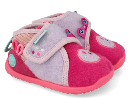 Papuci barefoot Biomecanics Biohome Sensory Wider ciclame pentru fete, 261185-B146 [0]