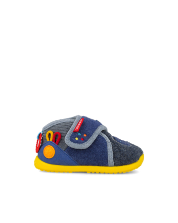 Papuci barefoot Biomecanics Biohome Sensory Wider albaștri, baieti 261185-A008 [1]