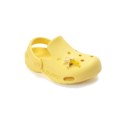 Incaltaminte primii pasi - Papuci de plaja din cauciuc unisex  galbeni  J109-61442, stil crocsDD Step