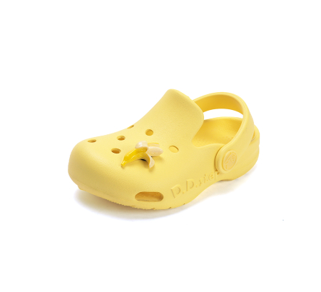 Papuci de plaja din cauciuc unisex  galbeni  J109-61442, stil crocsDD Step [1]
