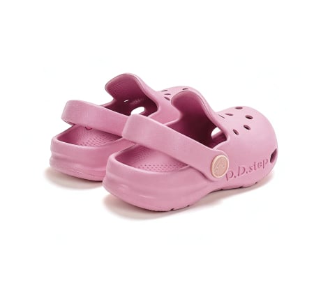 Papuci de plaja din cauciuc pentru fete, roz J109-61347F, stil crocsDD Step [6]