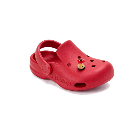 Incaltaminte primii pasi - Papuci de plaja din cauciuc pentru fete, rosii J109-61546, stil crocsDD Step