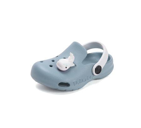Papuci de plaja din cauciuc pentru baieti J109-61142 albastri cu balena  , stil crocsDD Step [3]