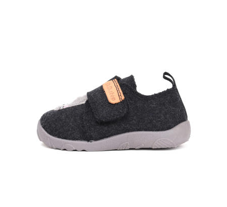 Incaltaminte Interior - Papuci Hidrofobi pentru Gradinita/Afterschool Gray Wool
