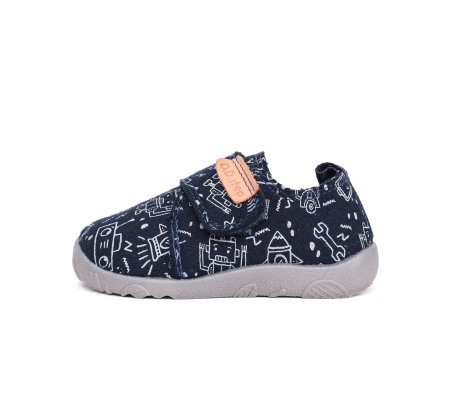 Incaltaminte Interior - Papuci Hidrofobi pentru Gradinita/Afterschool Navi Wool