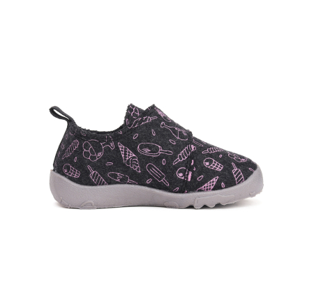 Papuci Hidrofobi pentru Gradinita/Afterschool Gray Wool [4]
