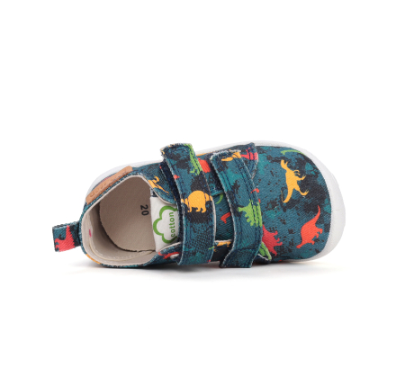 Papuci Hidrofobi pentru Gradinita/Afterschool Green Dino Cotton [3]