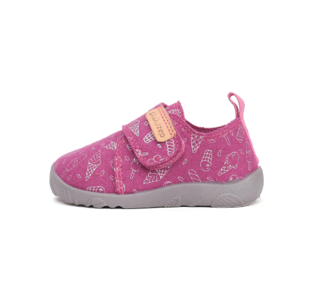 Incaltaminte Interior - Papuci Hidrofobi pentru Gradinita/Afterschool Pink Wool