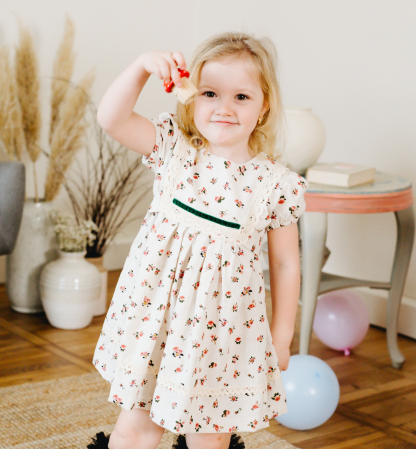 Rochie din in inflorat TinTin Shop [1]