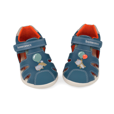 Încălțăminte copii - Sandale barefoot textile, inchise, flexibile 262167-A556  Biomecanics
