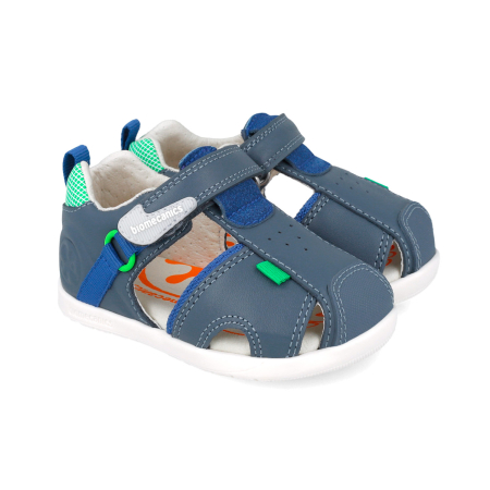 Încălțăminte copii - Sandale barefoot textile, inchise, flexibile, pentru baieti 262169-A556 Biomecanics