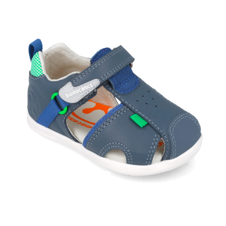 Sandale barefoot textile, inchise, flexibile, pentru baieti 262169-A556 Biomecanics [2]