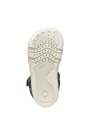 Sandale barefoot Geox primii pași piele naturală  B656PC 000CL C4002 albastru inchis pentru baieti [4]
