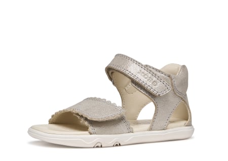 Sandale barefoot Geox primii pași piele naturală  B656QB 000CR C5000 ivoire sidefate pentru fete [1]