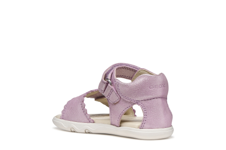 Sandale barefoot Geox primii pași piele naturală B656QB 000CR C8020 lila sidefate pentru fete [1]