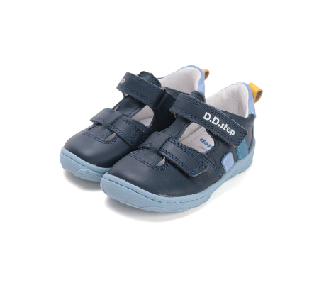 Sandale decupate barefoot DD Step primii pași piele naturală H077-61288 navi pentru baieti [5]