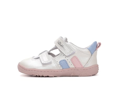 Barefoot - Sandale decupate barefoot DD Step primii pași piele naturală H077-61288C roz baby pentru fetițe