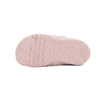 Sandale decupate barefoot DD Step primii pași piele naturală H077-61288C roz baby pentru fetițe [4]