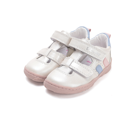 Sandale decupate barefoot DD Step primii pași piele naturală H077-61288C roz baby pentru fetițe [5]