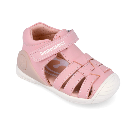 Sandale  262115-B032 din piele naturala, flexibile, pentru fete in culoarea roz, cu calcai intarit [2]