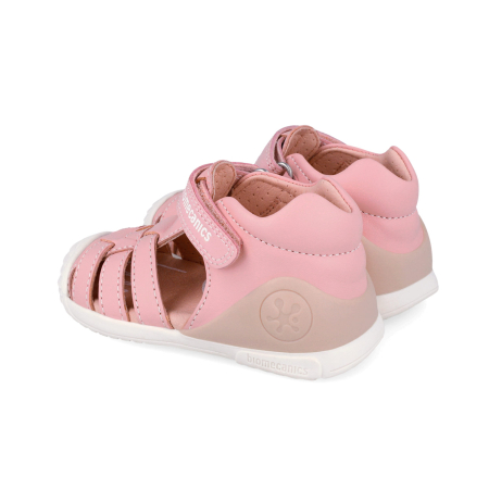 Sandale  262115-B032 din piele naturala, flexibile, pentru fete in culoarea roz, cu calcai intarit [1]