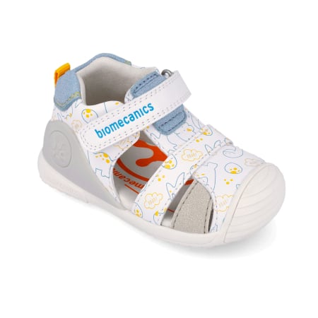 Încălțăminte copii - Sandale 262125-C050 din piele naturala, flexibile pentru baieti in culoarea alb