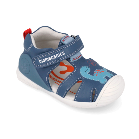 Sandale 262126-A556 din piele naturala, flexibile pentru baieti in culoarea crem [4]