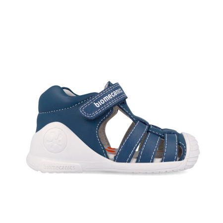 Sandale 262115-A556 din piele naturala, flexibile pentru baieti in culoarea crem [4]