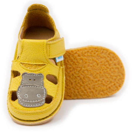 Sandale copii galbene cu Hipo, Dodo Shoes [0]
