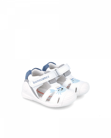 Sandale Copii Primii Pasi Biomecanics 242123-A Blanco [2]