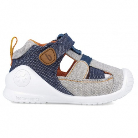 Sandale Copii Primii Pasi Biomecanics 242186-B Gris y Azul [1]