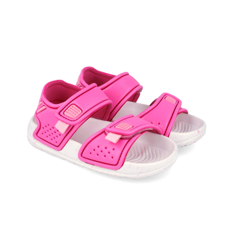 Sandale textile flexibile pentru plaja262705-D032 pentru fete cu inchidere peste degete [0]