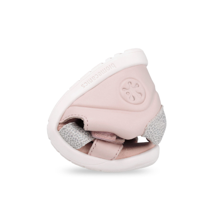 Sandale Barefoot 262162-A779 din piele naturala, flexibile, pentru fete in culoarea roz, cu calcai intarit si inchidere peste degete [4]