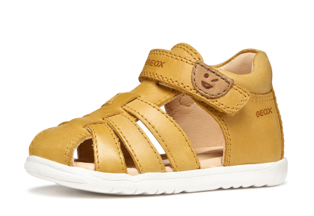 Încălțăminte copii - Sandale Geox primii pași piele naturală B Sandal Macchia B254VA 000CL C2003 galbene pentru baieti