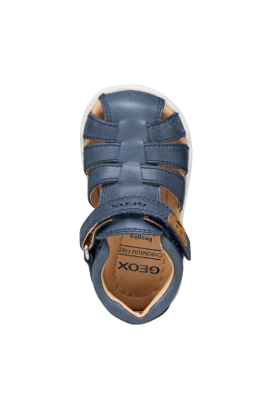 Sandale Geox primii pași piele naturală B Sandal Macchia B254VA 000CL C4002 bleumarin pentru baieti [6]