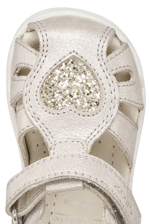 Sandale Geox primii pași piele naturală B Sandal Macchia Gir B654WA 0MAEW C0262  cremz pentru fetițe [8]