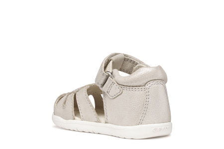 Sandale Geox primii pași piele naturală B Sandal Macchia Gir B654WA 0MAEW C0262  cremz pentru fetițe [4]