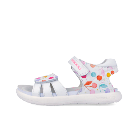 Sandale piele naturala pentru pentru fete 262205-A050 deschise, albe cu cirese [3]