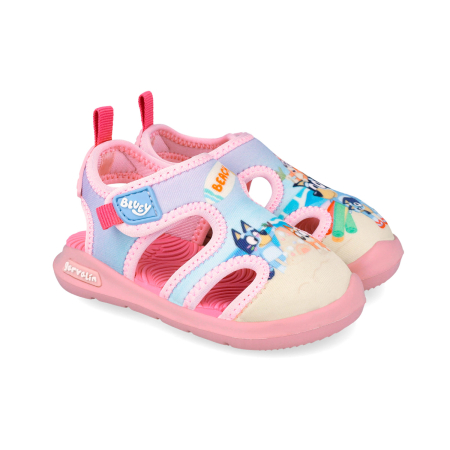 Incaltaminte Plaja - Sandale textile flexibile pentru plaja cu Bluey 262850-B032 pentru fete