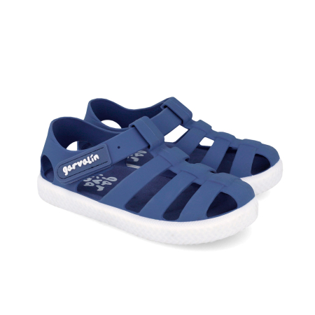 Sandale plaja 262707-A556 Azul Garvalin foarte flexibile pentru calapod lat [0]
