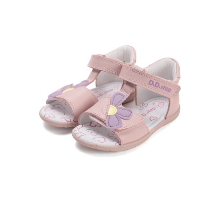 Branduri - Sandale din piele naturala, flexibile pentru primii pasi prindere in doua barete G111-61348 aramiu pentru fete