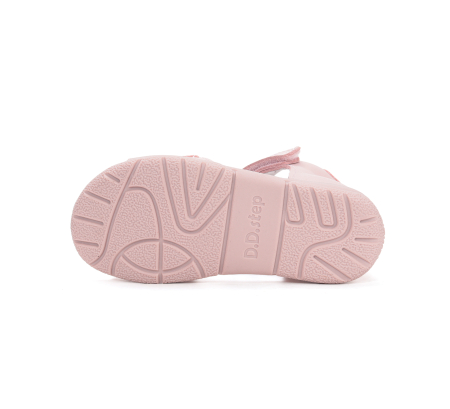 Sandale din piele naturala, flexibile pentru primii pasi prindere in doua barete G111-61348 aramiu pentru fete [5]