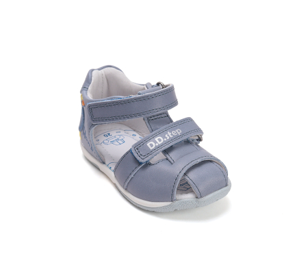 Sandale din piele naturala, flexibile pentru primii pasi G111-61581A  in culoarea albastru pentru baieti [7]