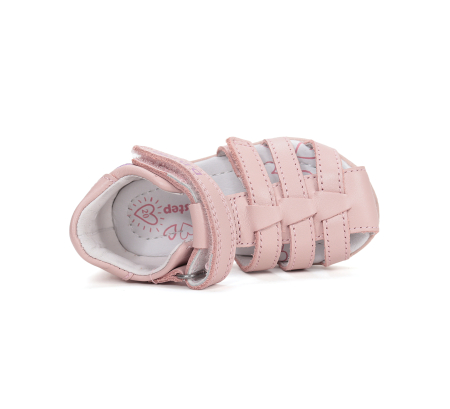Sandale din piele naturala, flexibile pentru primii pasi G111-61400A roz pentru fete [5]