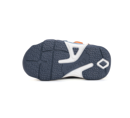 Sandale flexibile din piele naturala, inchise, albastre G064-61909B pentru baieti [5]