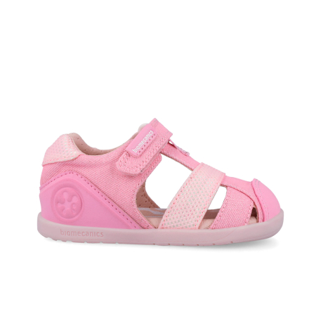 Sandale barefoot textile, inchise, bej, foarte flexibile 262194-A032 pentru fete Biomecanics [5]