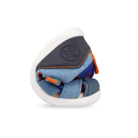 Sandale barefoot textile, inchise, albastre, foarte flexibile 262199-A371 pentru baieti Biomecanics [4]