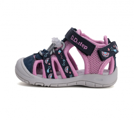 Fete incaltaminte - Sandale Textile Purple Star, Uscare Rapida Quick Dry, DD Step